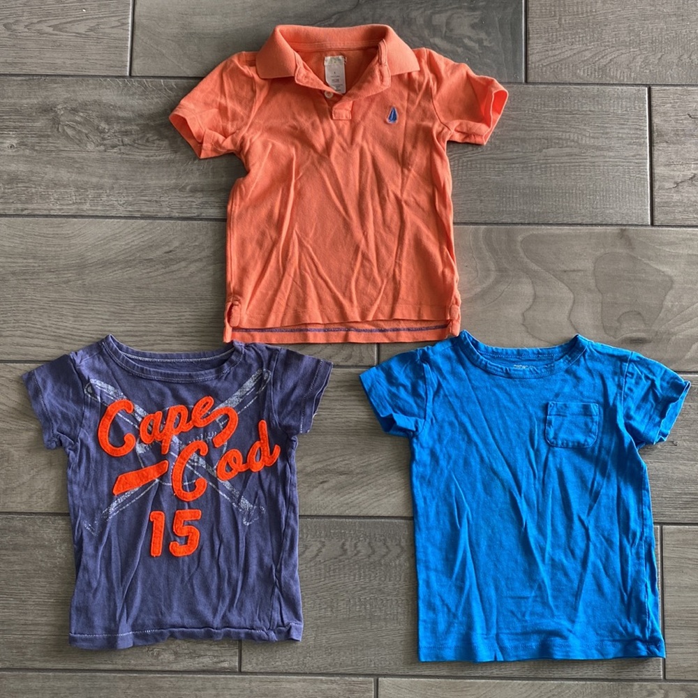 Crewcuts Boys Polo, Baseball Graphic & Plain Tee Shirt - Set of 3